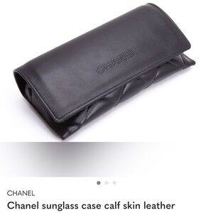 CHANEL Classic Black Leather Sunglasses Case